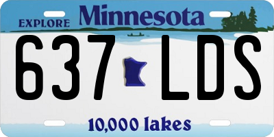 MN license plate 637LDS