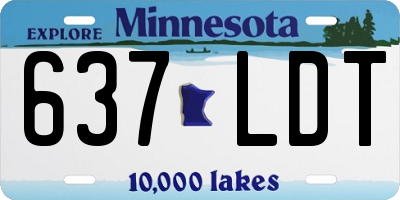 MN license plate 637LDT