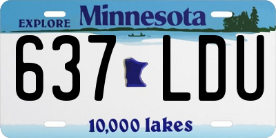 MN license plate 637LDU
