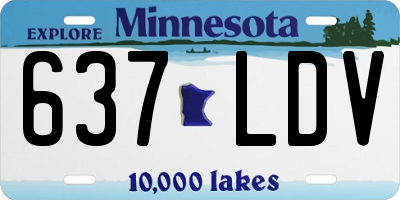 MN license plate 637LDV
