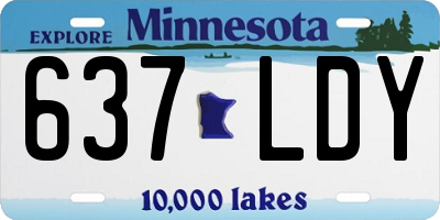 MN license plate 637LDY