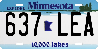MN license plate 637LEA