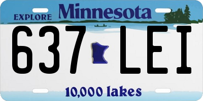 MN license plate 637LEI
