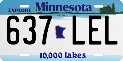 MN license plate 637LEL
