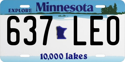 MN license plate 637LEO