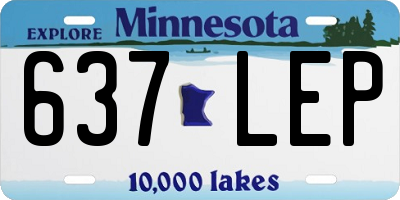 MN license plate 637LEP