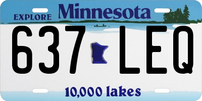 MN license plate 637LEQ