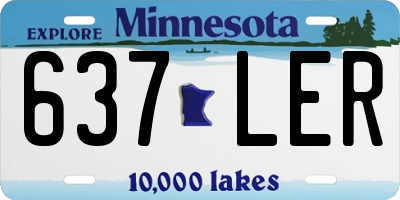 MN license plate 637LER