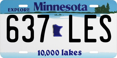 MN license plate 637LES