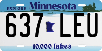 MN license plate 637LEU