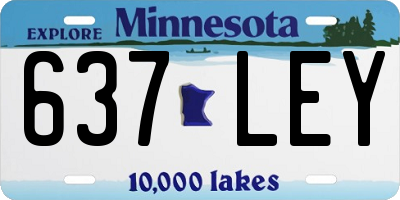 MN license plate 637LEY