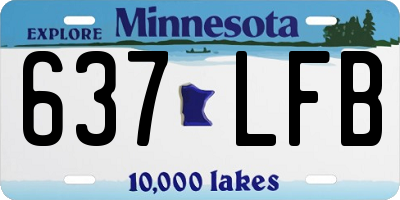 MN license plate 637LFB