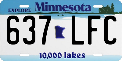 MN license plate 637LFC