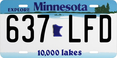 MN license plate 637LFD