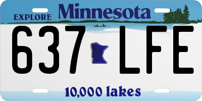 MN license plate 637LFE