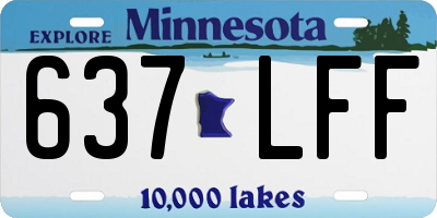 MN license plate 637LFF