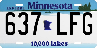 MN license plate 637LFG