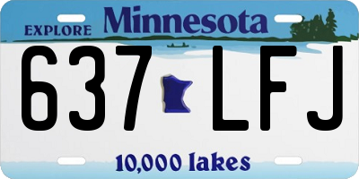 MN license plate 637LFJ
