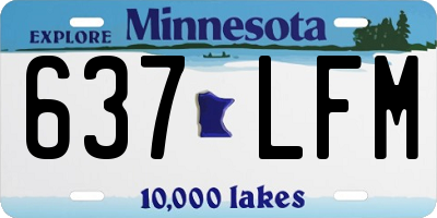 MN license plate 637LFM