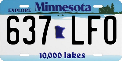 MN license plate 637LFO