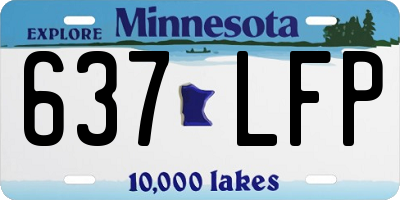 MN license plate 637LFP