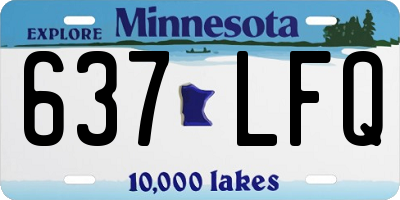 MN license plate 637LFQ