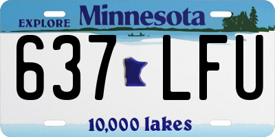 MN license plate 637LFU