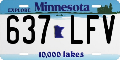 MN license plate 637LFV