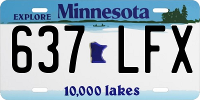 MN license plate 637LFX