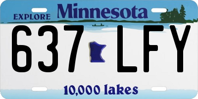 MN license plate 637LFY