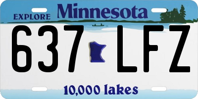 MN license plate 637LFZ