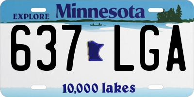 MN license plate 637LGA