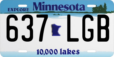 MN license plate 637LGB