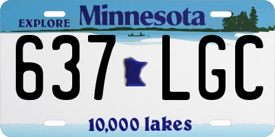 MN license plate 637LGC