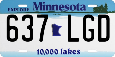 MN license plate 637LGD