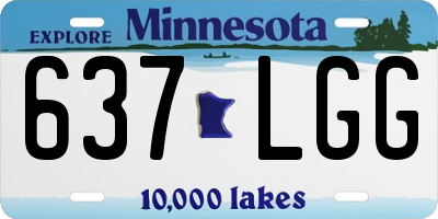 MN license plate 637LGG
