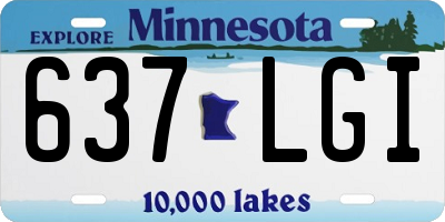 MN license plate 637LGI