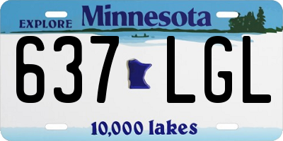 MN license plate 637LGL
