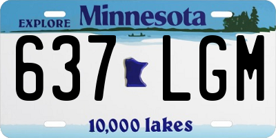 MN license plate 637LGM
