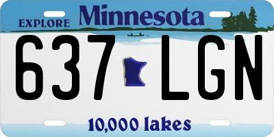 MN license plate 637LGN