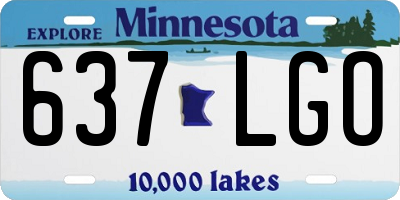 MN license plate 637LGO