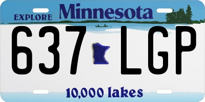 MN license plate 637LGP