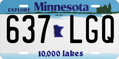 MN license plate 637LGQ
