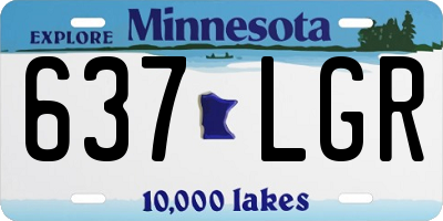 MN license plate 637LGR