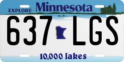 MN license plate 637LGS
