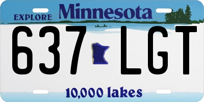 MN license plate 637LGT