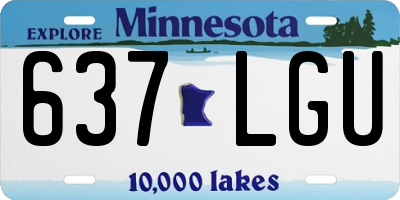 MN license plate 637LGU