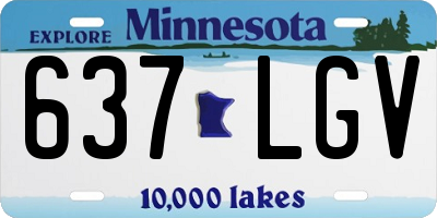 MN license plate 637LGV