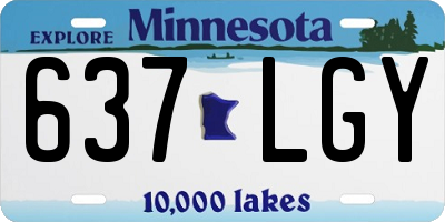 MN license plate 637LGY