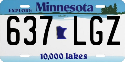 MN license plate 637LGZ